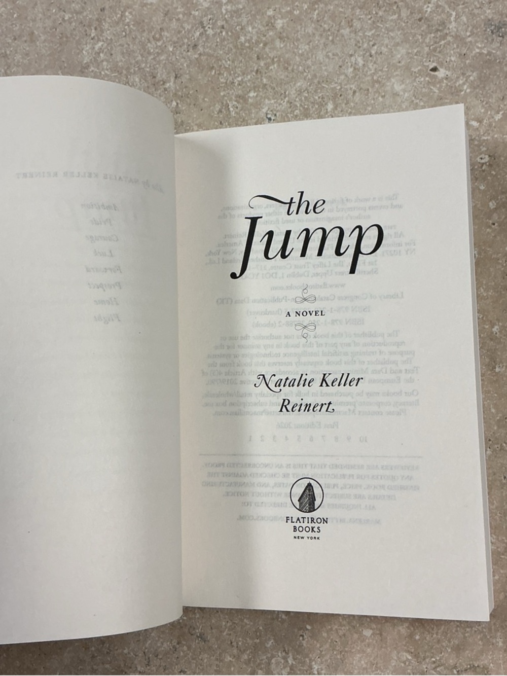 The Jump A Novel Natalie Keller Reinert ( ARC Book New) Uncorrected Proof - Picture 2 of 6